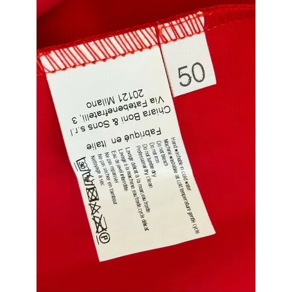 Chiara Boni La Petite Robe Womens Seki One-Shoulder Gown Passion Size 14 - Picture 9 of 11